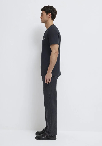 Resim Mavi Basıc Erkek T-Shirt M0610360-900