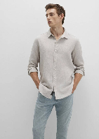 Resim Mavi Uzun Kol Erkek Gömlek M0211656-70145