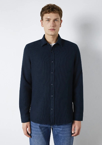 Resim Mavi Erkek Uzun Kol Gömlek M0211875-70490