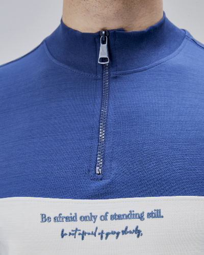 Resim Paul&More Erkek Sweat Be Afraid  Baskı Parçalı Yarım Fermuarlı