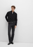 Resim Mavi Half Zip Erkek Kazak M0710328-900