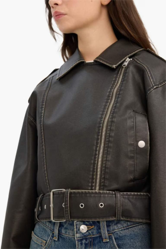 Resim Defacto Kadın Deri Mont G0709AX/KH402