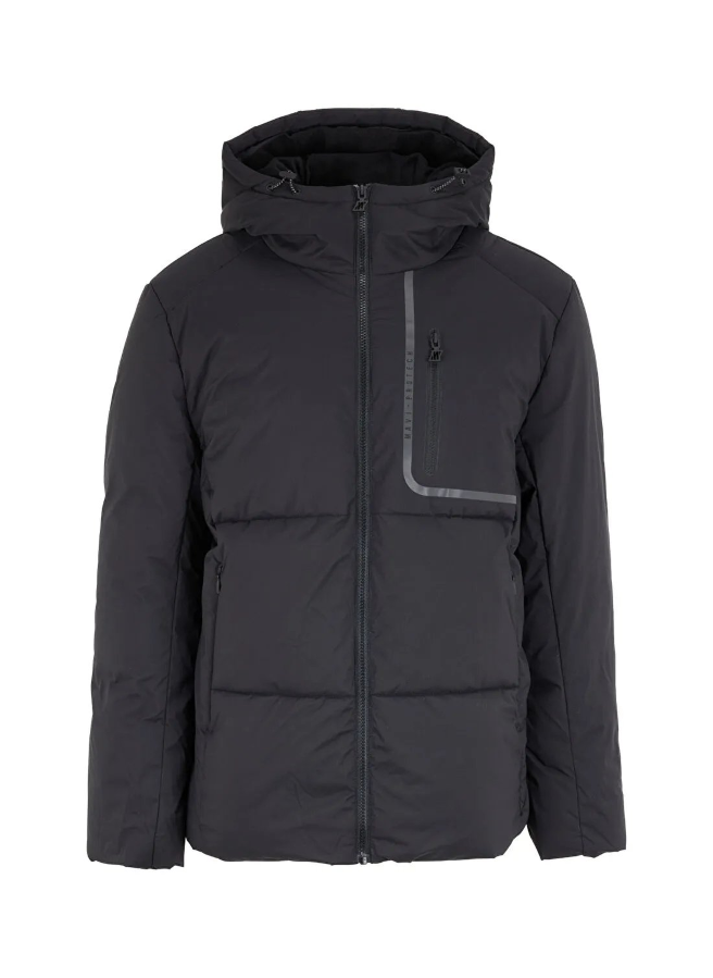 Resim Mavi Kapüşonlu Erkek Mont M0110463-900