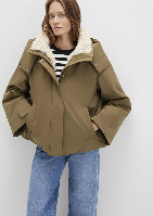 Resim Mavi Kapüşonlu Kadın Kaban M1110759-71816