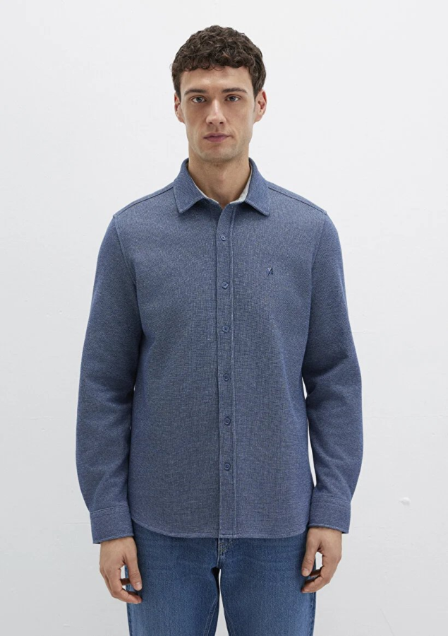 Resim Mavi Erkek Uzun Kol Gömlek M0211763-70718