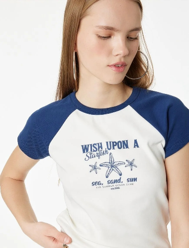 Resim Koton Kadın T-shirt 6SAL10064IK