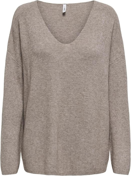 Resim Only Onlibi Ls Rib Loose V-Neck Cc Knt Kadın Kazak 15351121