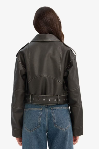 Resim Defacto Kadın Deri Mont G0709AX/KH402