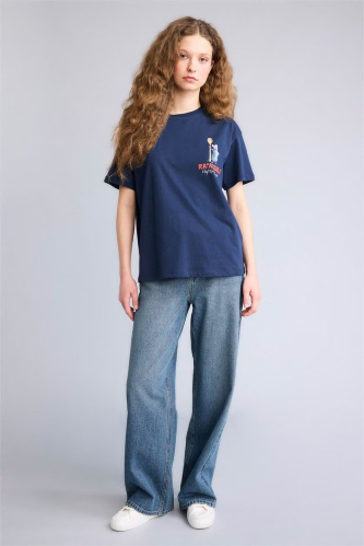 Resim Defacto Kadın T-shirt G8728AX/NV256