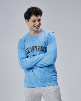 Resim Paul&More Erkek Sweat New York Baskı 0 Yaka 2 İp