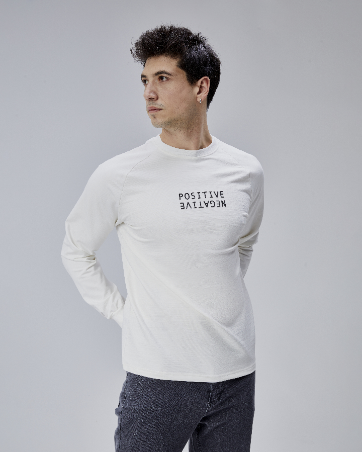 Resim Paul&More Erkek Sweat Pozitif Baskı Reglan Kol Bürümcük