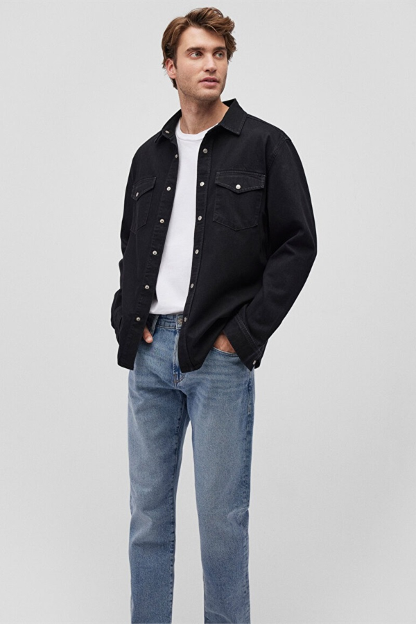 Resim Mavi Ted Deep Erkek Gömlek M0210909-87934