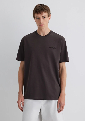 Resim Mavi Loose Erkek  T-shirt M0612733-70219