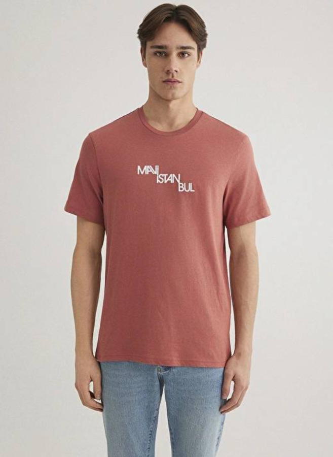 Resim Mavi İstanbul Erkek T-Shirt M0612274-71100