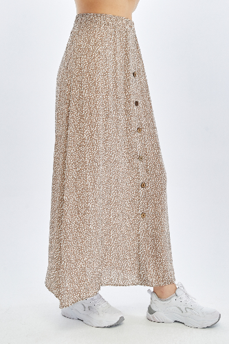 Resim Viole&More Kadın Etek Uzun Önden Düğmeli