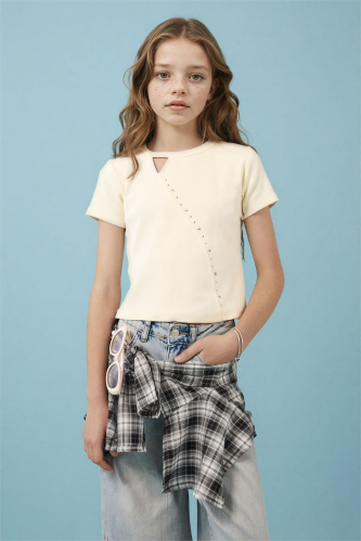 Resim Defacto Kız Çocuk T-shirt H1589A8/ER103