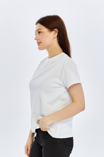 Resim Viole&More Kadın T-Shirt Yk19 Bisiklet Yaka