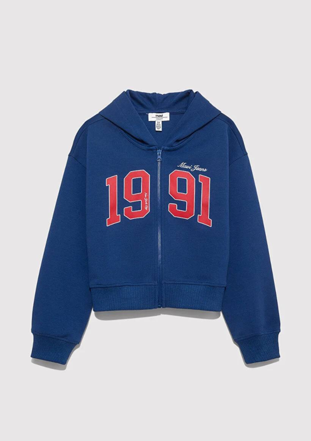 Resim Mavi 1991 Baskılı Kız Çocuk Sweat M7S10119-70721