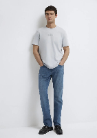 Resim Mavi Erkek T-shirt M0613135-70802