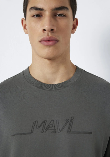 Resim Mavi Erkek T-shirt M0613128-70088