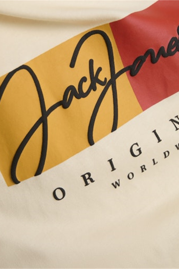 Resim Jack & Jones Jorfrederıksberg Box Scrıpt Tee Ss Cn Sn Erkek T-shirt 12278266