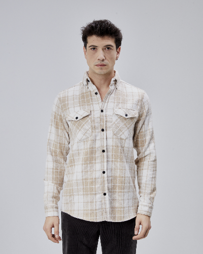 Resim Paul&More Çift Cep Kapaklı Erkek Gömlek 8025-1