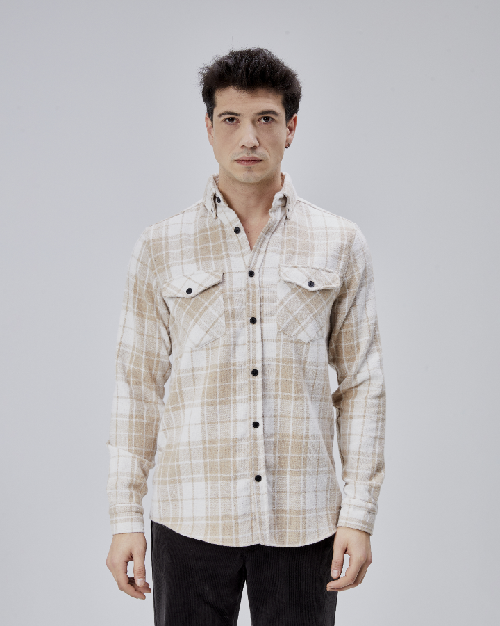 Resim Paul&More Çift Cep Kapaklı Erkek Gömlek 8025-1