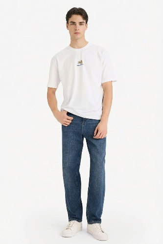 Resim Defacto Erkek T-shirt F8027AX/WT34