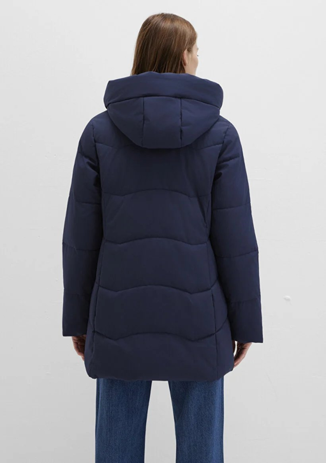 Resim Mavi Kapüşonlu Kadın Kaban M1110439-83699