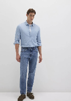 Resim Mavi Uzun Kol Erkek Gömlek M0210294-70730
