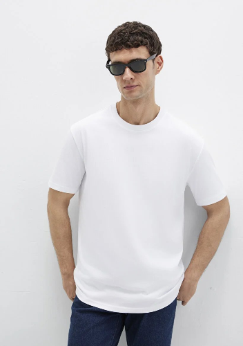 Resim Mavi Erkek T-shirt M0611596-620