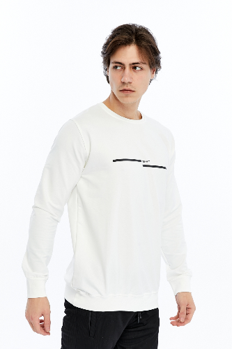 Resim Paul&More Erkek Sweat What Baskı 0 Yaka 2 İp