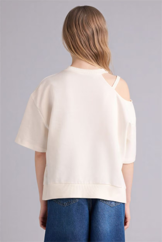 Resim Defacto Kız Çocuk T-shirt G8637A8/ER105