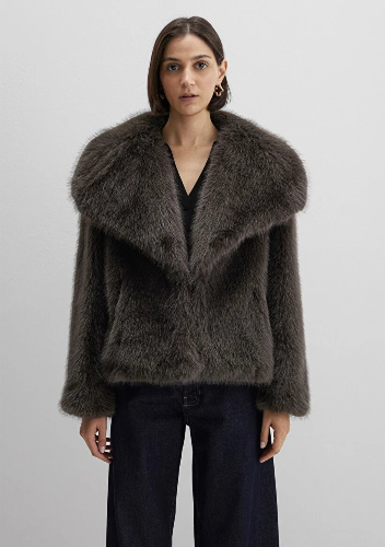 Resim Mavi Kısa Tüylü Kadın Ceket M1110781-71593