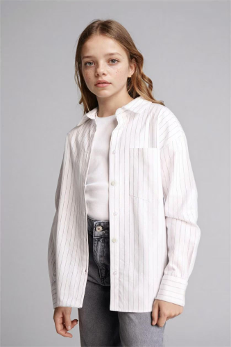 Resim Defacto Kız Çocuk Uzun Kol Gömlek G7384A8/WT34