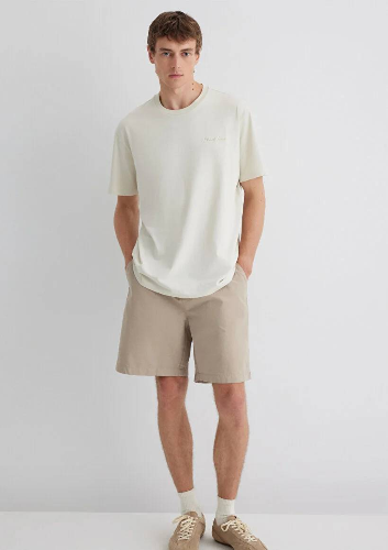 Resim Mavi Loose Erkek  T-shirt M0612733-70134