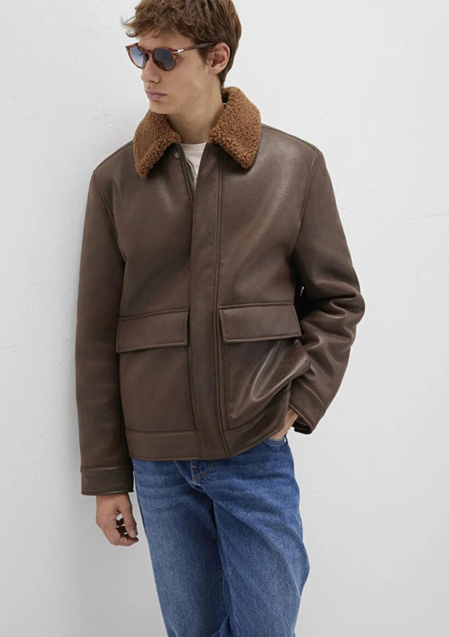 Resim Mavi Düğmeli Erkek Mont M0110669-70240