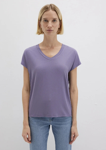 Resim Mavi Basıc V Yaka Kadın T-Shirt M167714-70608