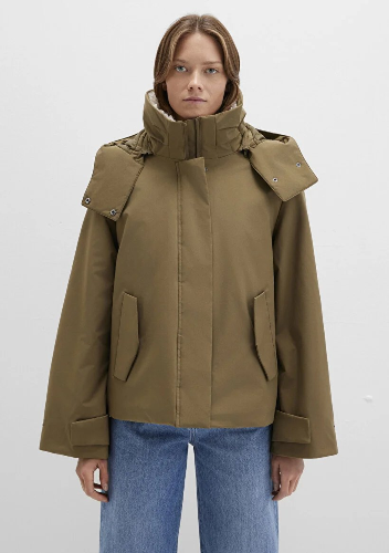 Resim Mavi Kapüşonlu Kadın Kaban M1110759-71816