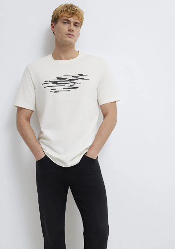 Resim Mavi Erkek T-shirt M0613131-70057