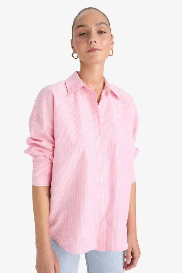 Resim Defacto Kadın Uzun Kol Gömlek D4512AX/PN623