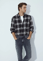 Resim Mavi Erkek Uzun Kol Gömlek M0211770-91367