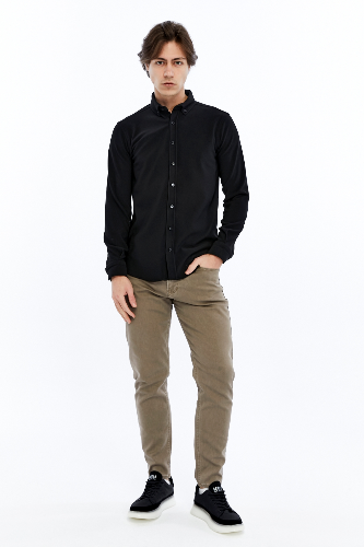 Resim Paul&More Yaka Düğmeli Ön Fitil Gömlek 70085