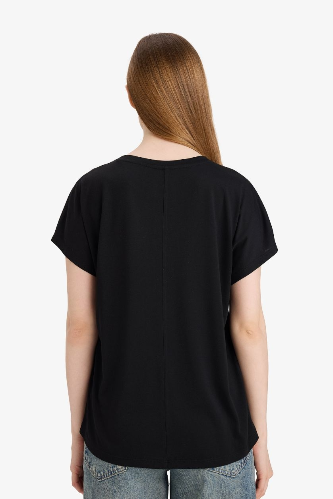 Resim Defacto Kadın T-shirt G2882AX/BK81