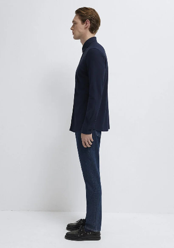 Resim Mavi Erkek Uzun Kol Gömlek M0212062-70497