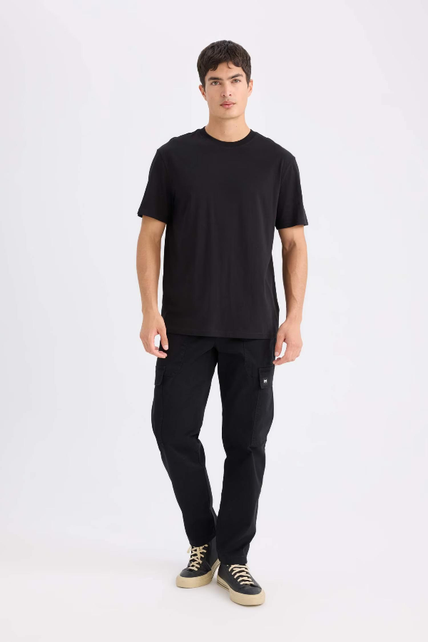 Resim Defacto Erkek  T-shirt V7699AZ/BK81