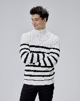 Resim Paul&More Erkek Triko Kazak Arpol Dik Yaka Fermuarlı Pl