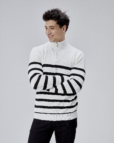 Resim Paul&More Erkek Triko Kazak Arpol Dik Yaka Fermuarlı Pl