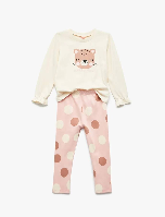 Resim Koton Kız Bebek Sweat Takım 6WMG10121AK