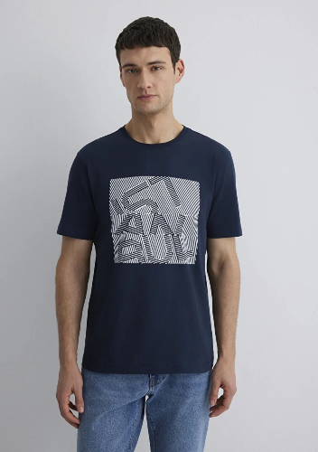 Resim Mavi Erkek T-shirt M0612990-70490